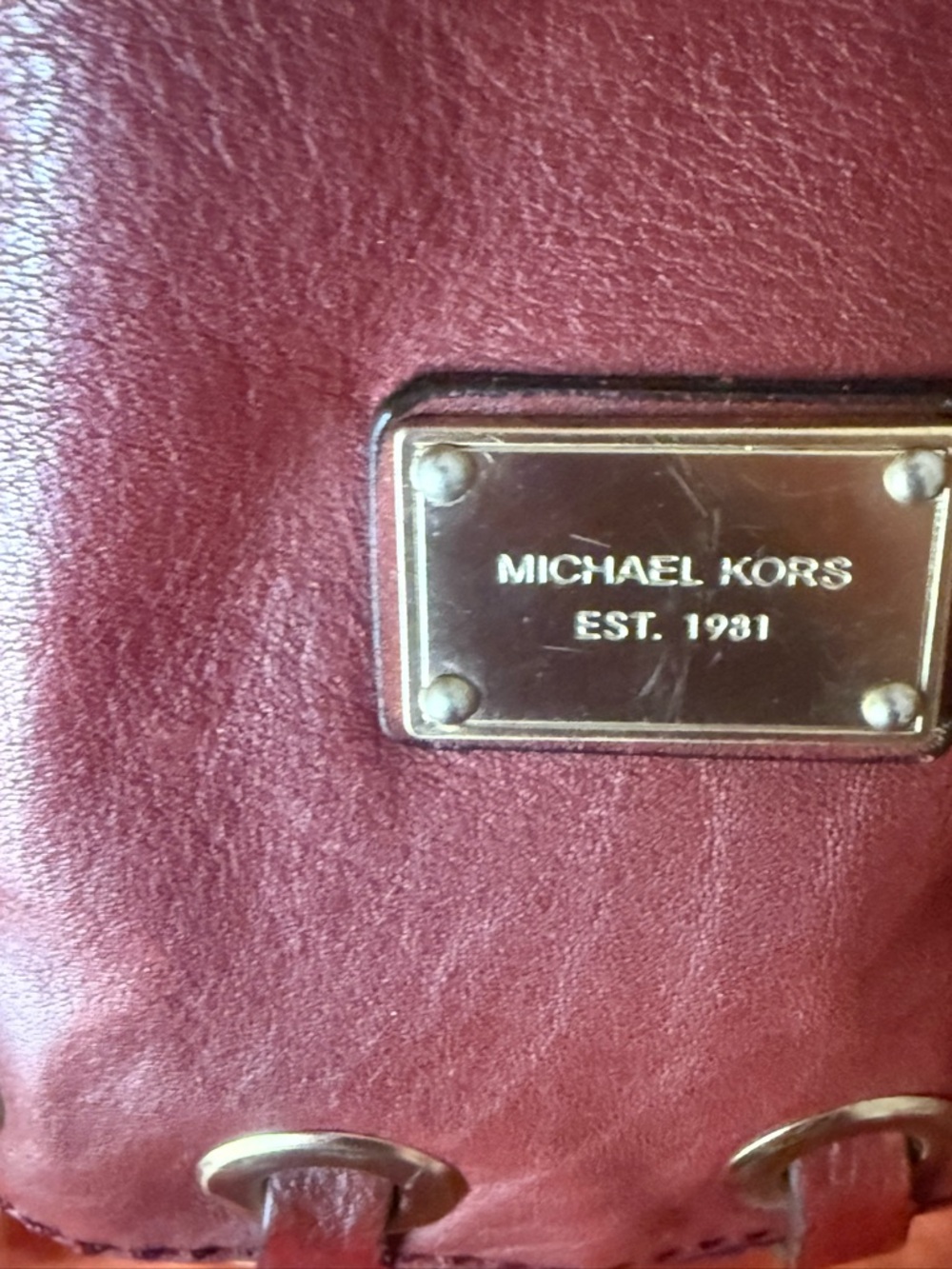 Michael Kors Red Leather Tassel Hobo Bag - Picture 3 of 12